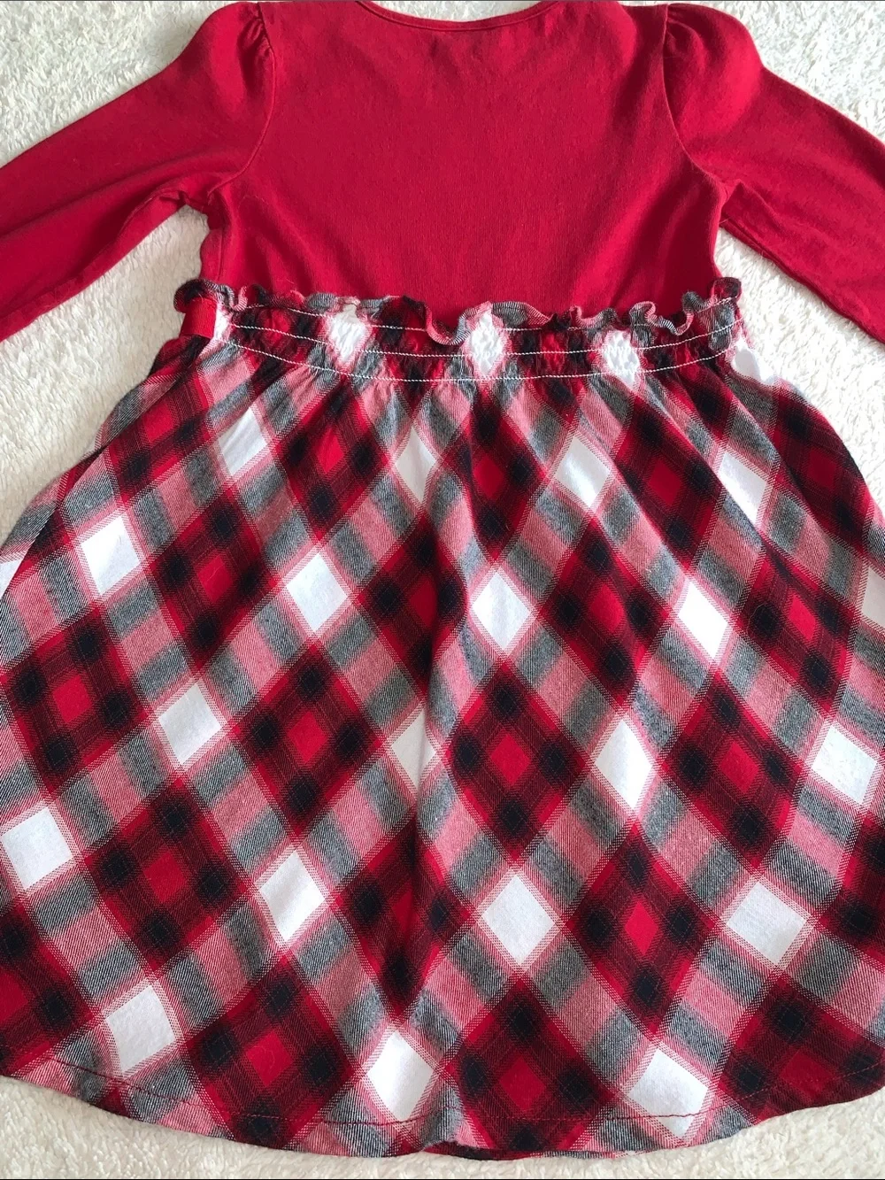 Gymboree Red Plaid Long Sleeve Dress 4T EUC